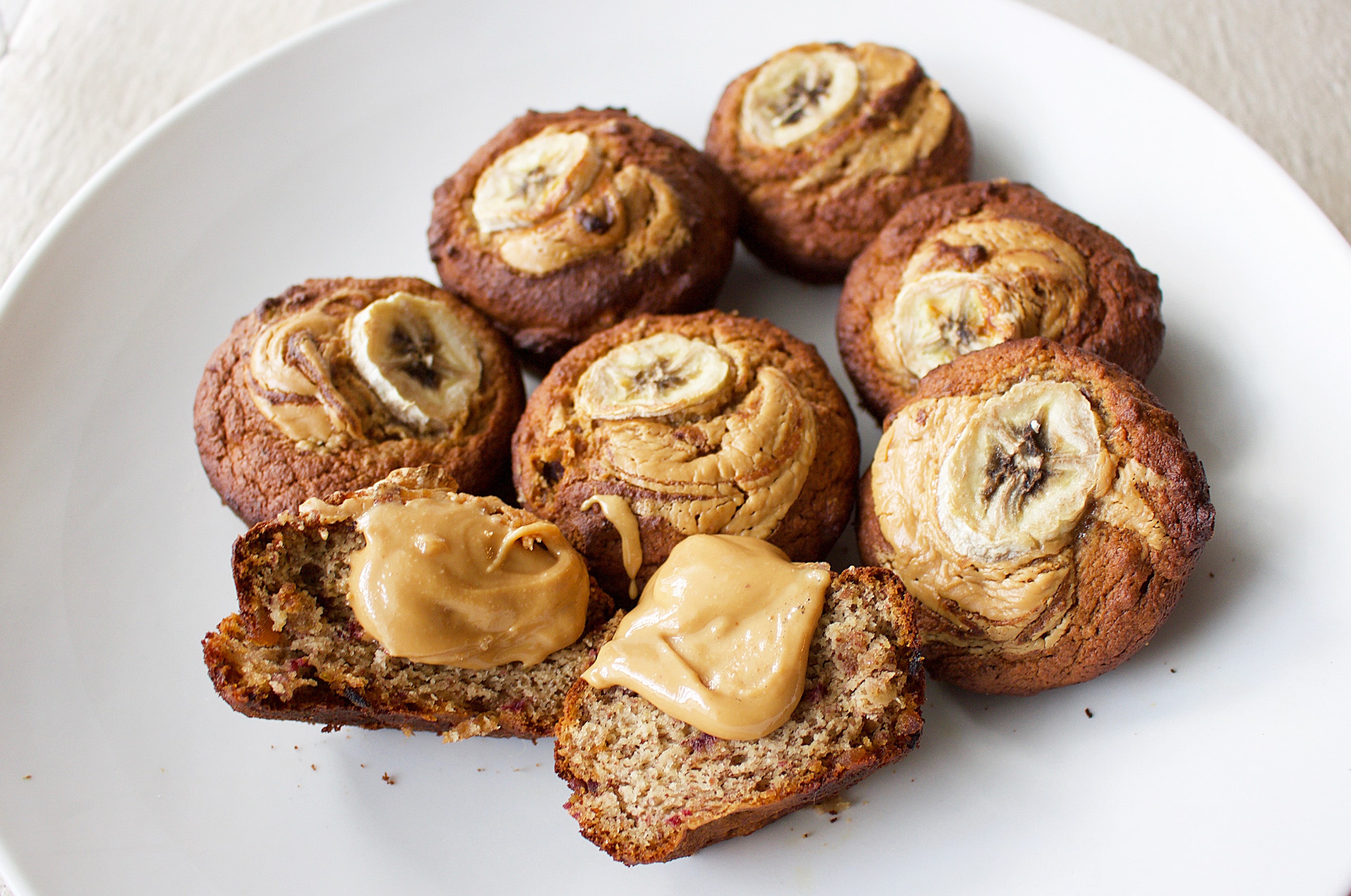 Blender Peanut Butter & Banana Muffins The Rosy Room